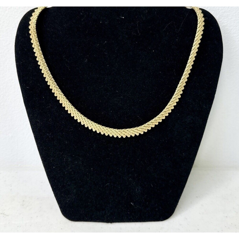 Vintage 17" Monet signed Gold Tone Thick Chain Collar Choker Necklace jewelry‎